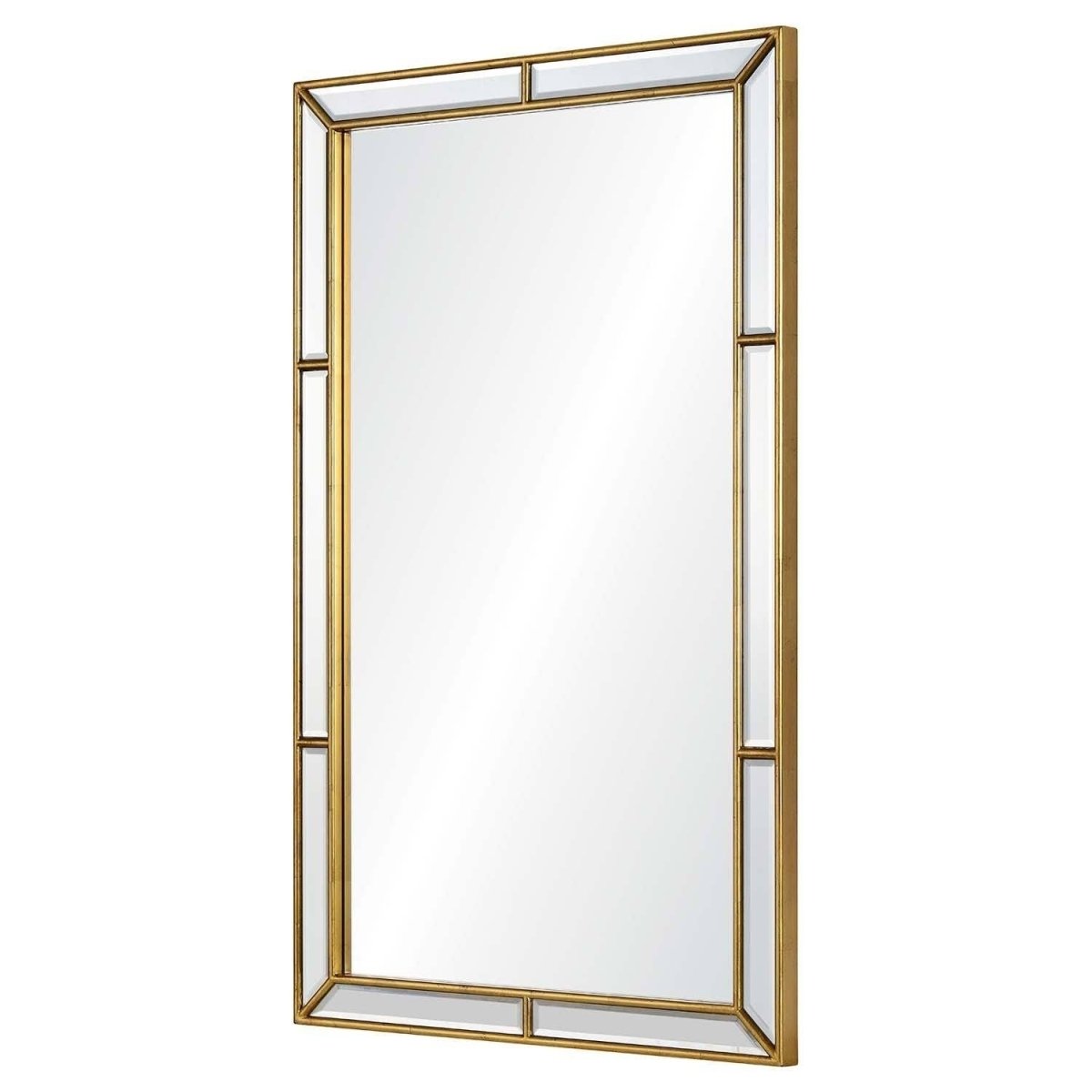 Side - Burnished Gold Leaf Wall Mirror by Mirror Home | Fig Linens
