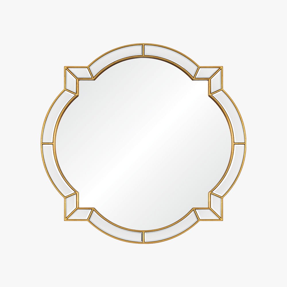 Bunny Williams Clover Wall Mirror with Gold Leaf Detail at Fig Linens and Home 1