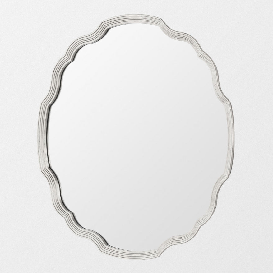 Silver Leaf Round Chippendale Mirror by Mirror Home at Fig Linens and Home 2