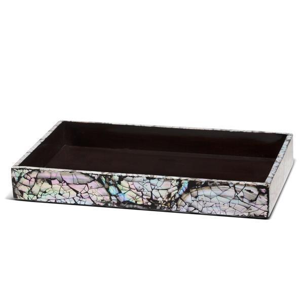 LaDorada Mother of Pearl Bath Tray - at FIG LINENS AND HOME - 1