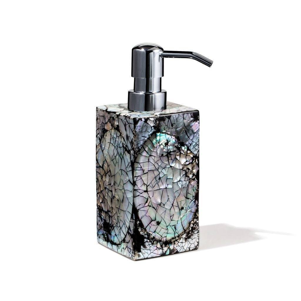 LaDorada Mother of Pearl Soap Dispenser - at FIG LINENS AND HOME - 1