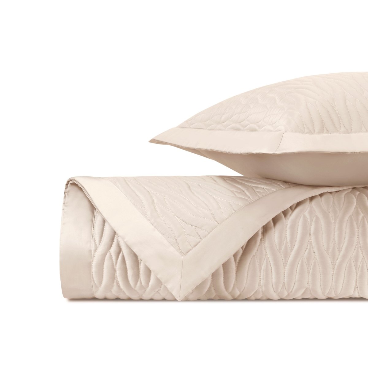 NAPA Quilted Coverlet in Ecru by Home Treasures at Fig Linens and Home