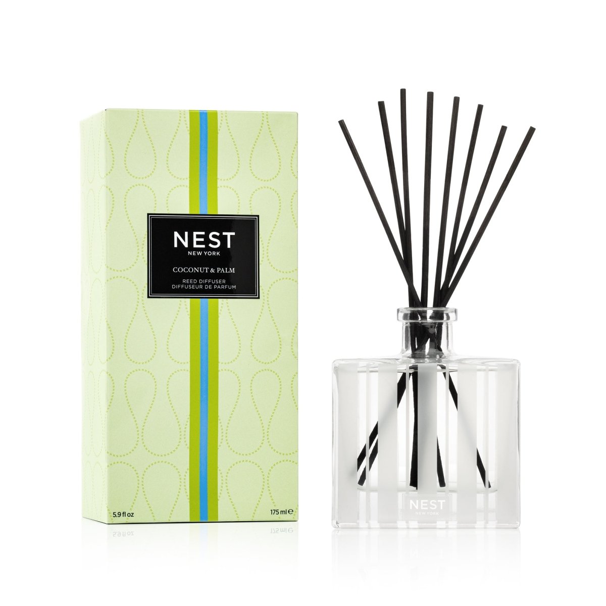 Coconut & Palm Reed Diffuser by Nest Reed Diffuser 5.9 fl.oz/175 ml Coconut and Palm at FIG LINENS AND HOME 1