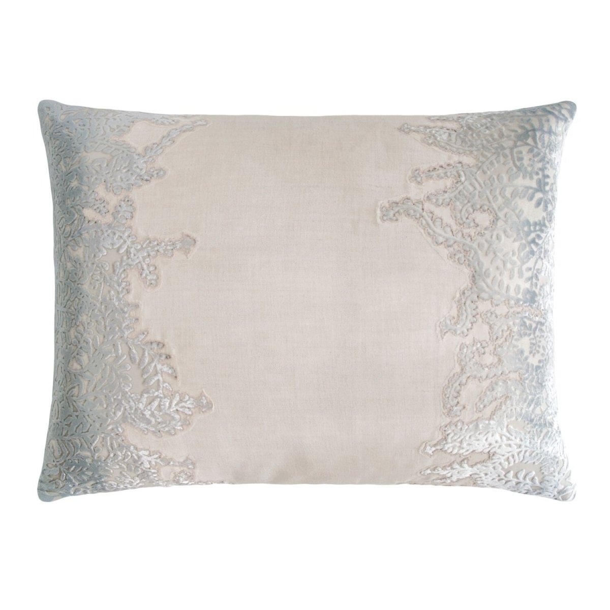 Seaglass Ferns Velvet Appliqué Pillow by Kevin O'Brien Studio - Fig Linens