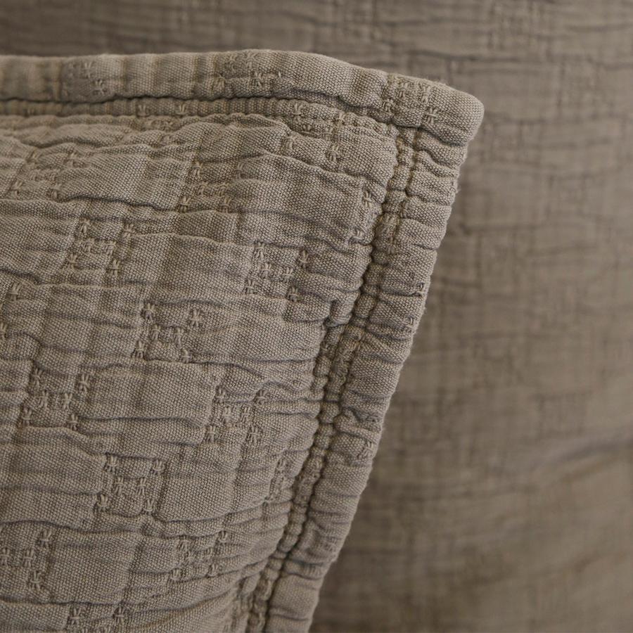 Fig Linens - Ojai Pebble Coverlet and Shams details - Pom Pom at Home