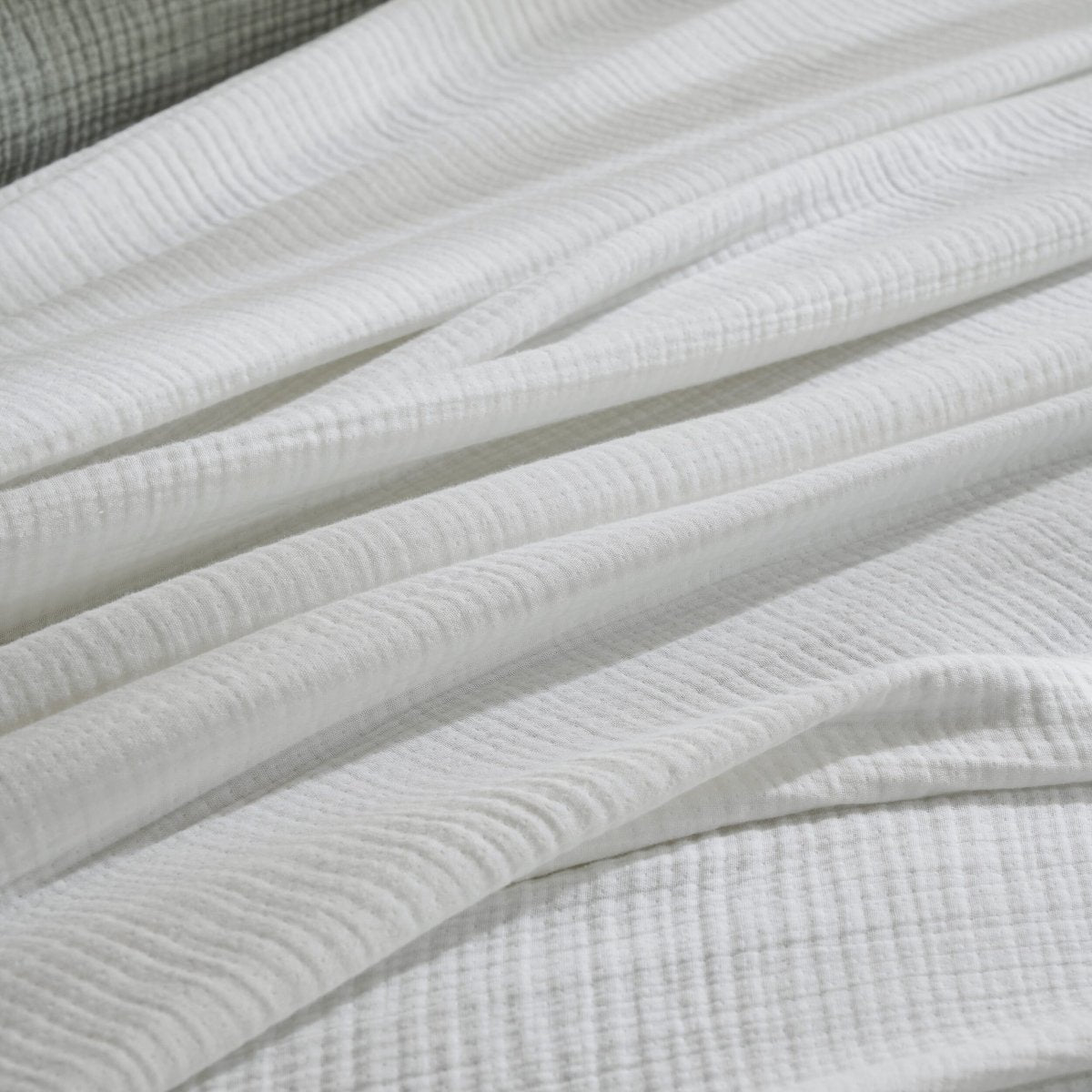 Dream Organic Cotton Bed Blanket by Orchids Lux Home - White at Fig Linens and Home 6
