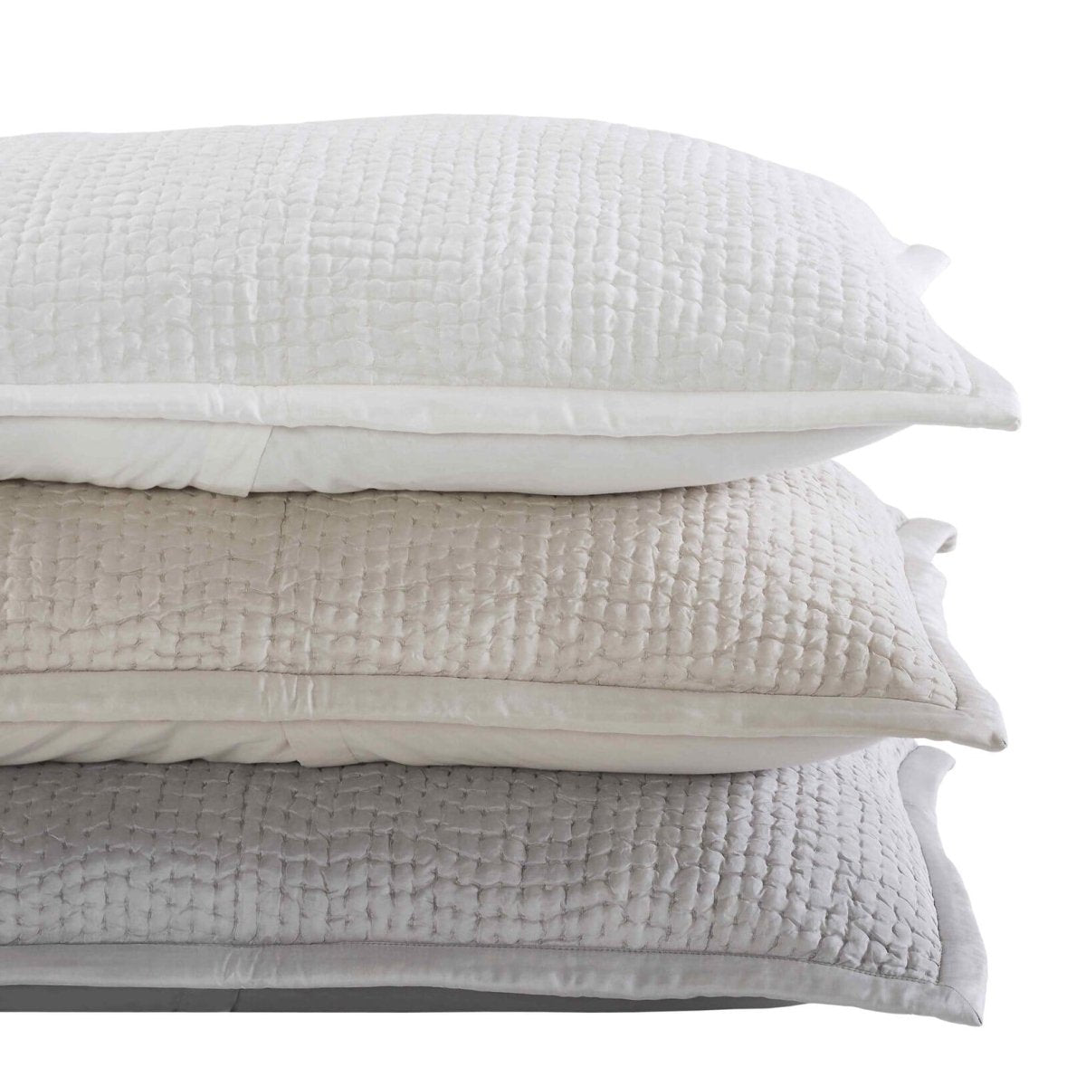 Lucy Pick Stitch Silk Shams by Orchids Lux Home at Fig Linens and Home - All Colors