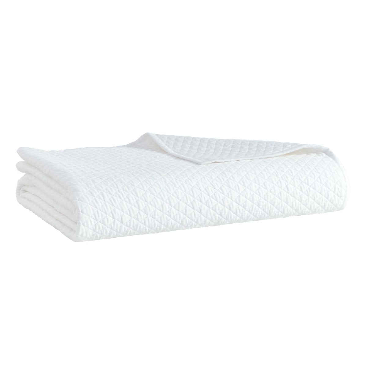 Merida Lyocell Diamond Quilted Coverlet by Orchids Lux Home - King White 5