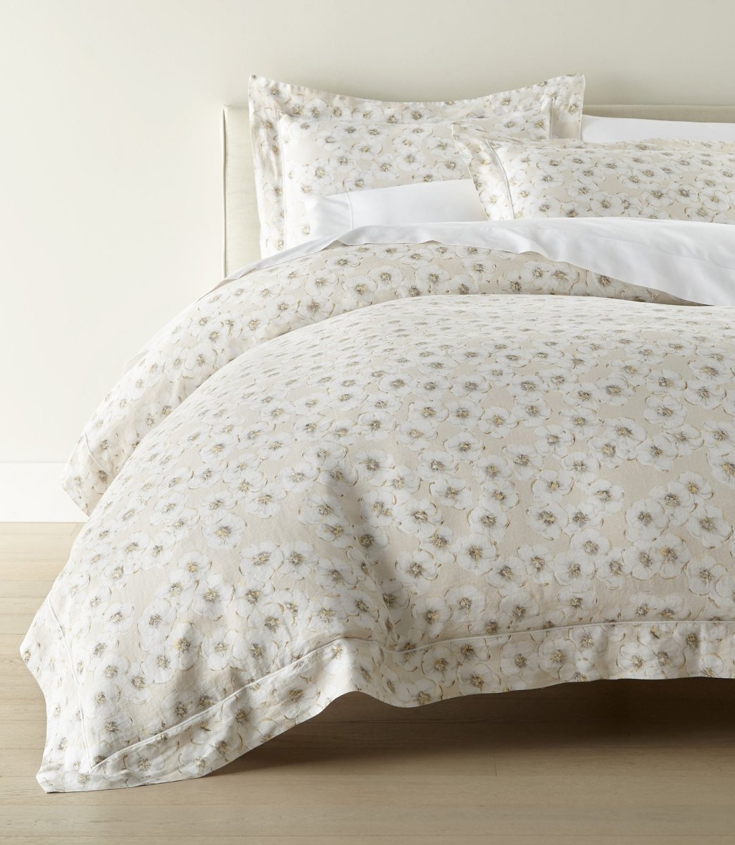 Ella Natural Linen Duvet Set Peacock Alley at Fig Linens and Home - View 2