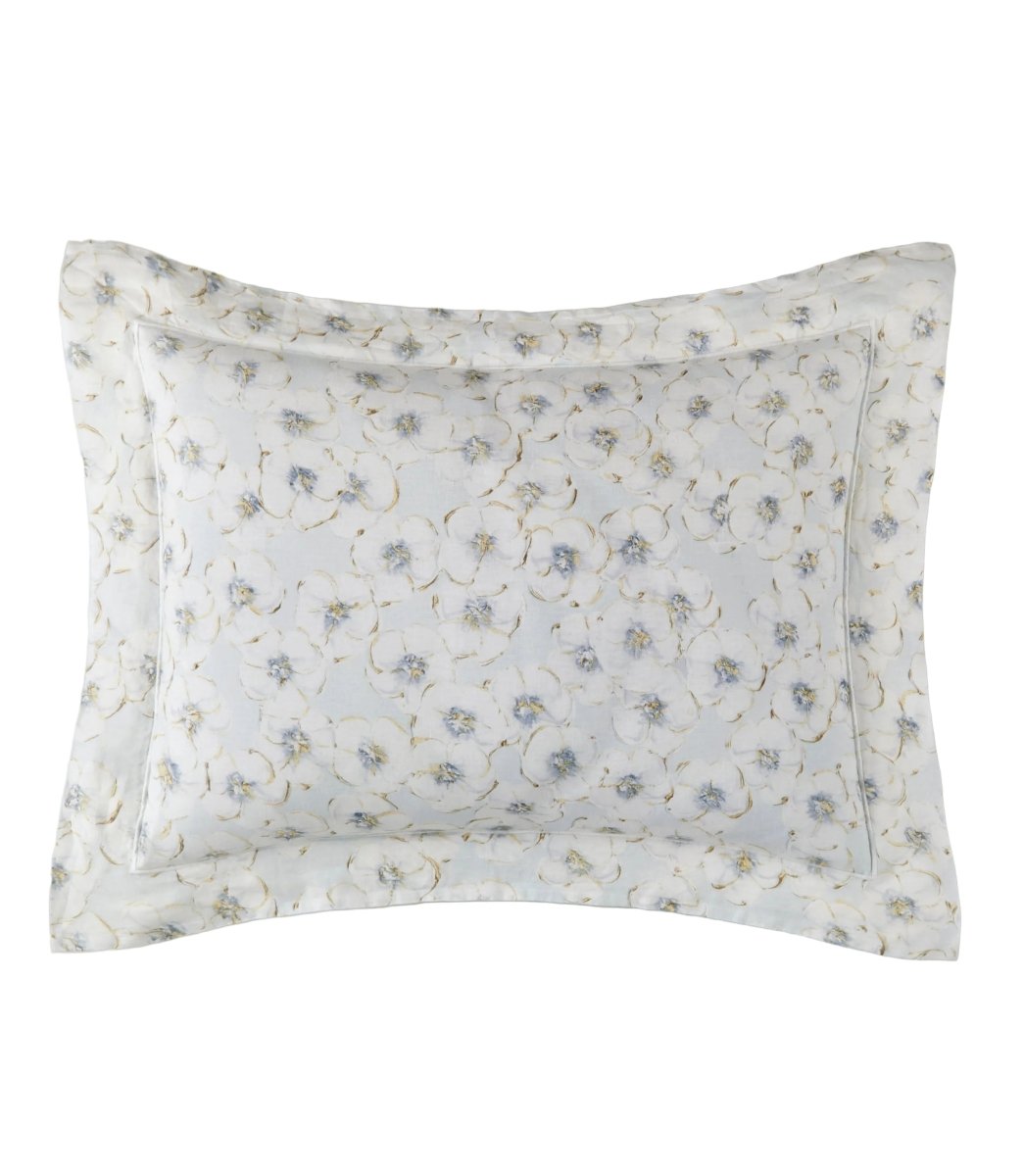 Ella Sky Linen Pillow Sham by Peacock Alley at Fig Linens and Home