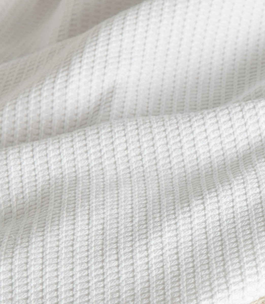Peacock Alley Riviera Cotton Blanket - Detail Image of White Color - Fig Linens and Home 2