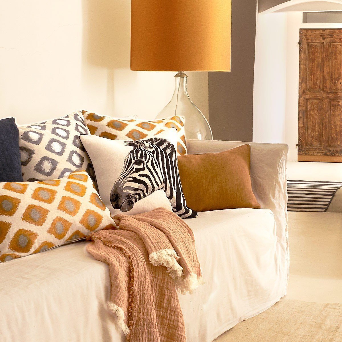 Iosis Pigment Cuir Pillow by Iosis - at FIG LINENS AND HOME - 3