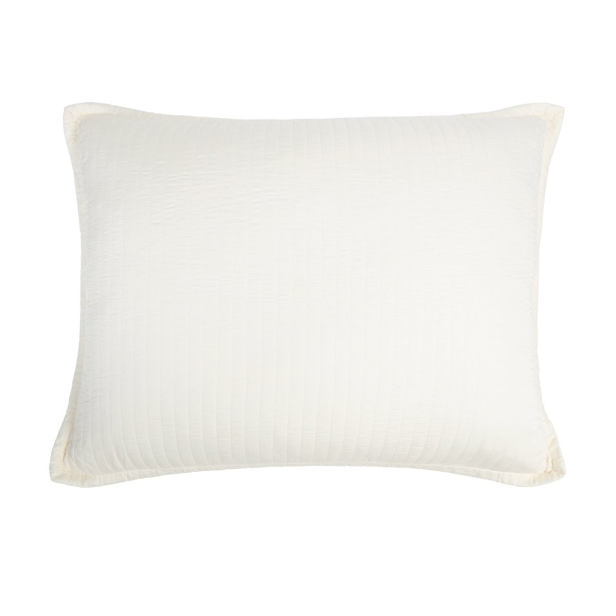 Carlyle Ivory Bamboo Big Pillow by Pom Pom at Home - Coverlets and Shams at Fig Linens and Home 1
