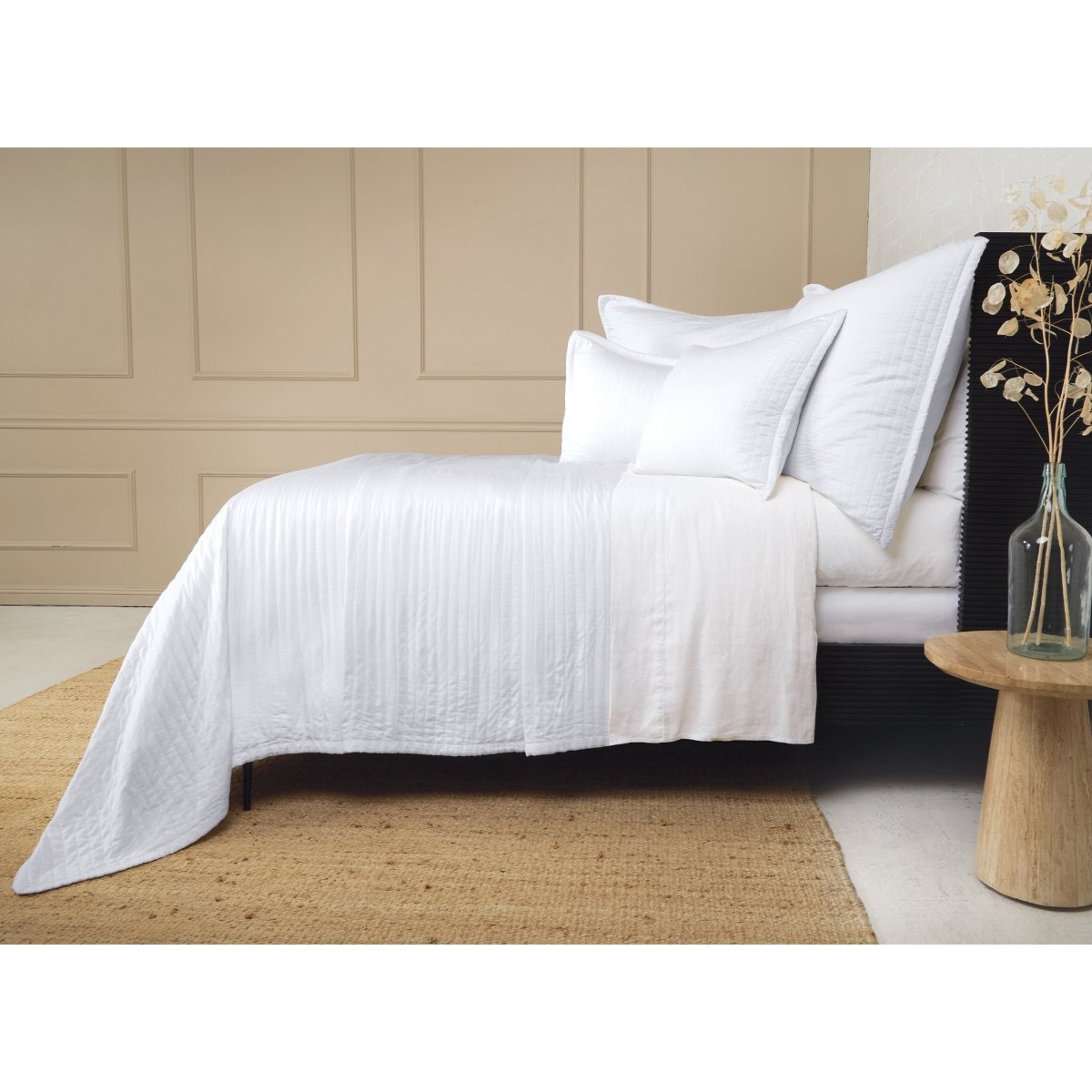 Carlyle White Bamboo Bedding by Pom Pom at Home at Fig Linens and Home 2