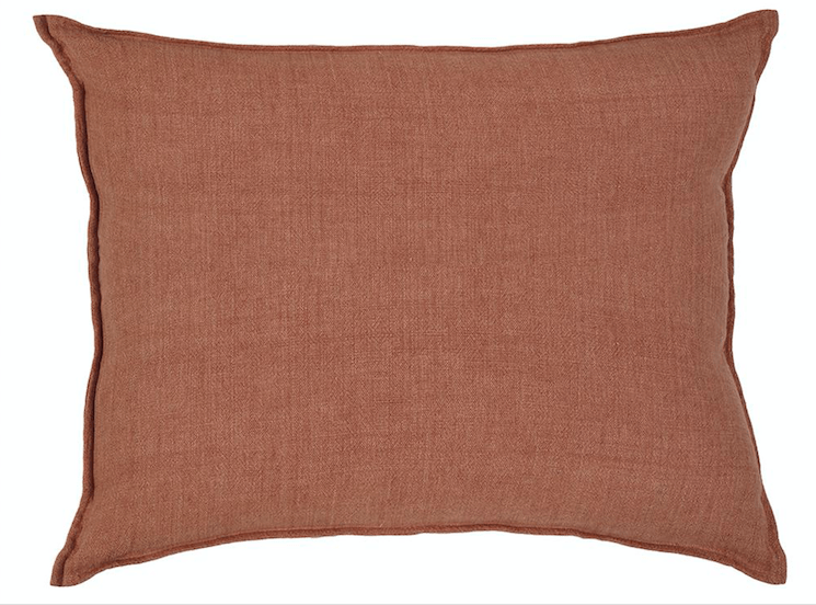 fig linens - pom pom at home - montauk terra cotta big pillow