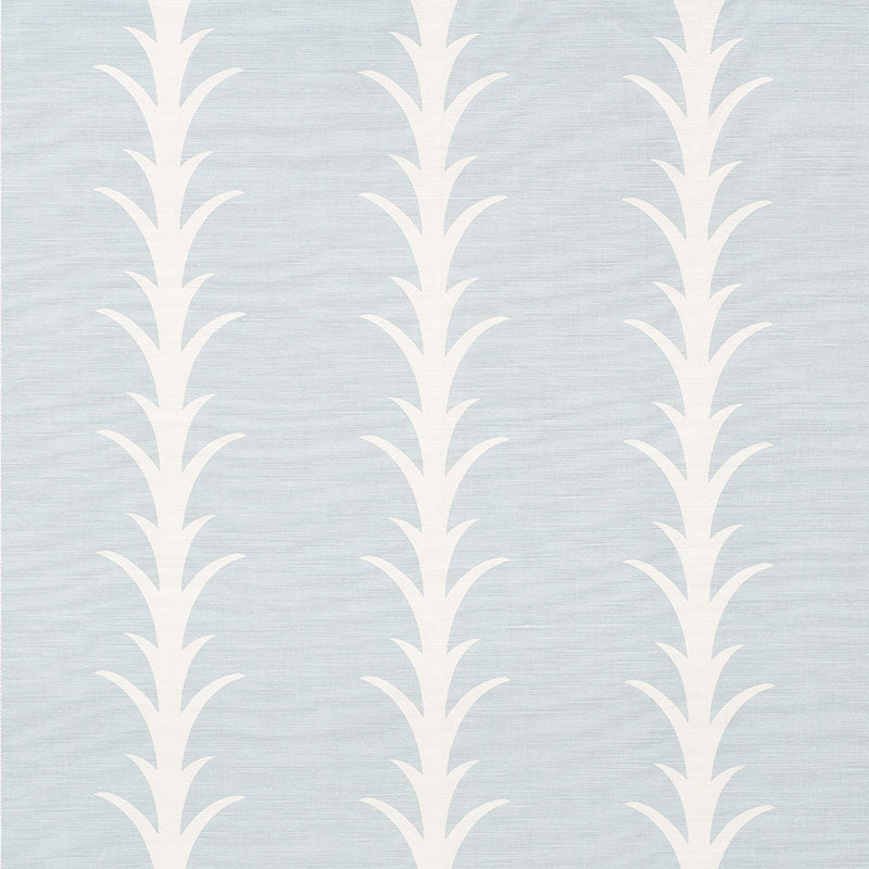 Schumacher Fabric Swatch - Acanthus Stripe Sky Decorative Pillows by Ryan Studio