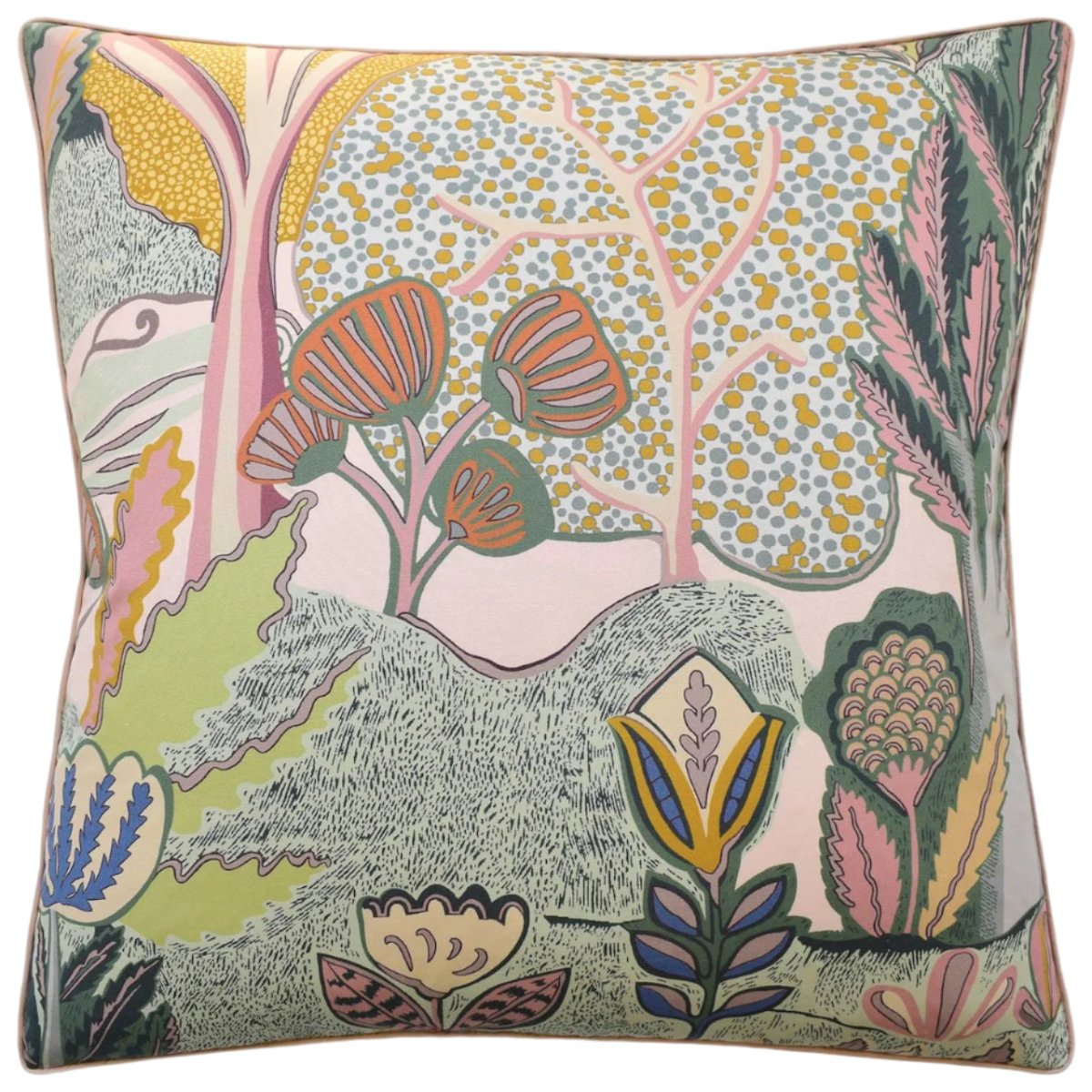 Ryan Studio Decorative Pillow - Albero Apricot Ginger - Thibaut Fabrics Wanderlust