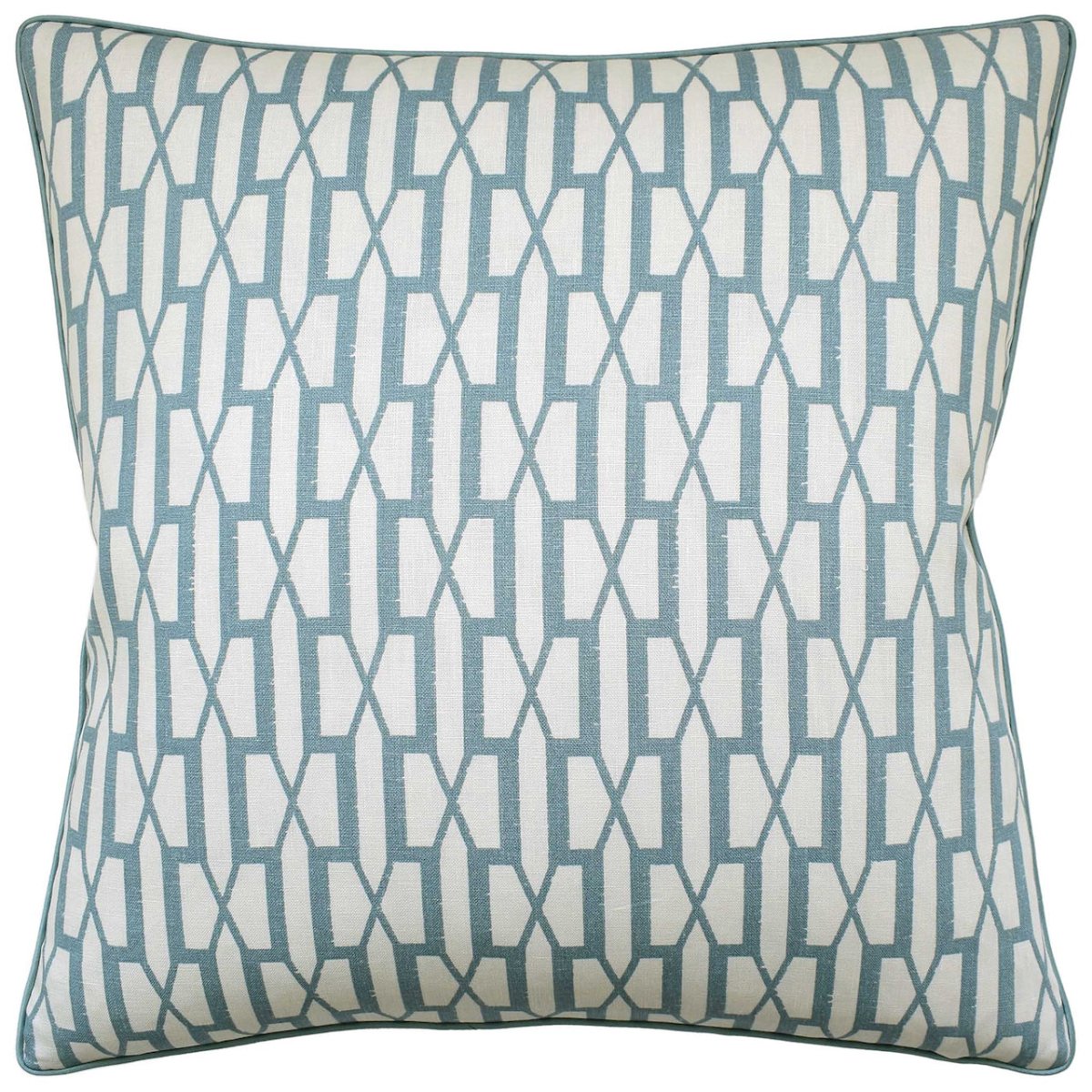 Belvedere Peacock Blue Decorative Pillow | Ryan Studio from Schumacher Fabric at Fig Linens and Home