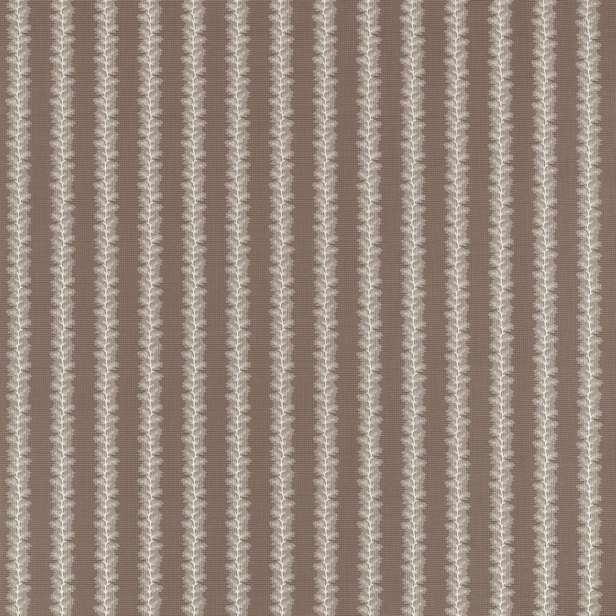 Swatch of French Stripe Brown Fabric - Anna French by Thibaut at Fig Linens and Home