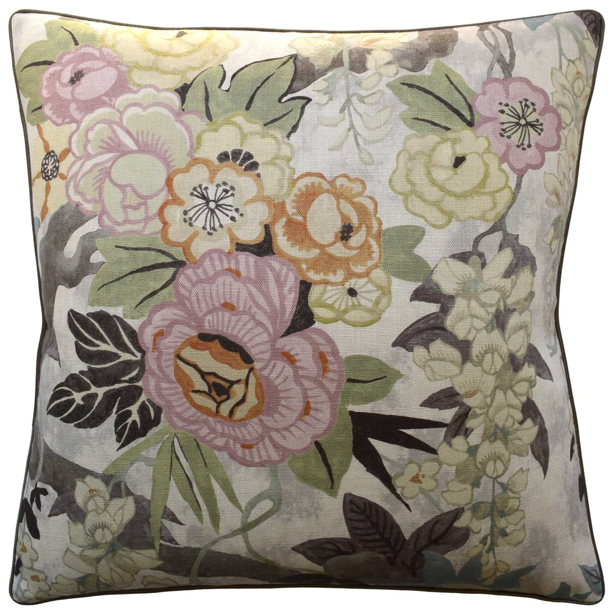Gracie Gardens Slate Decorative Pillow Ryan Studio - Lee Jofa Fabric at Fig Linens and Home