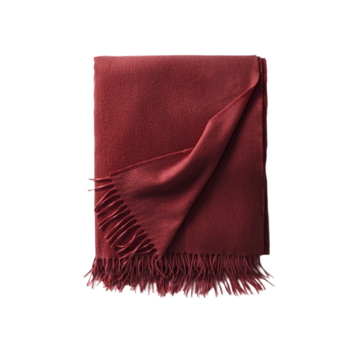 Scandia Home Carlotta Cashmere Throw Blanket in Claret Red