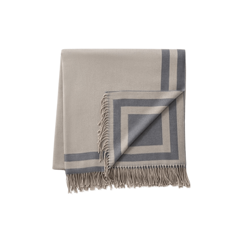 Scandia Home Carlyle Slate Throw at Fig Linens and Home - 1
