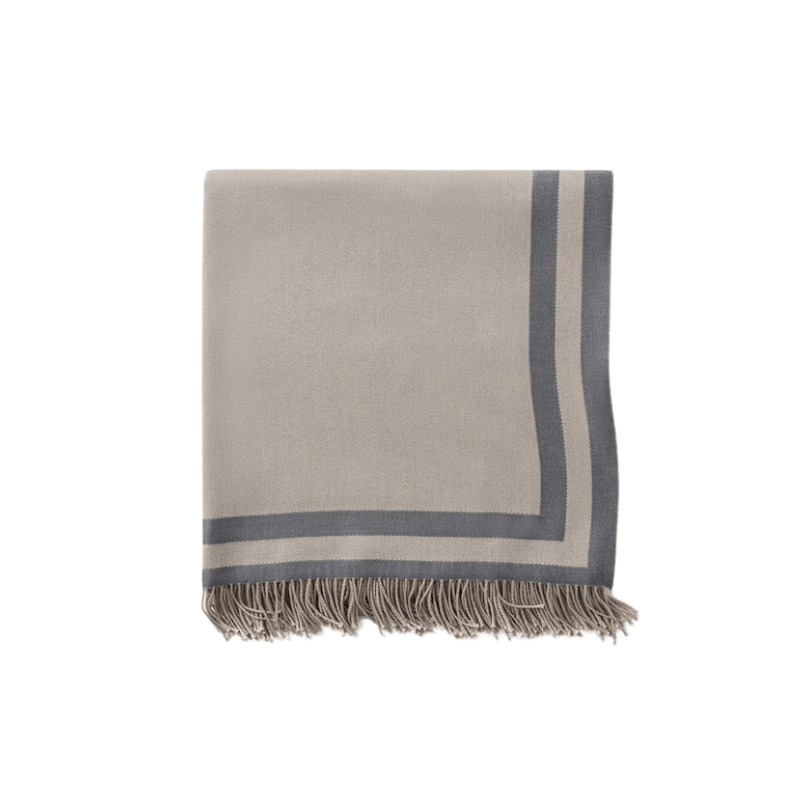 Scandia Home Carlyle Slate Throw at Fig Linens and Home - 3