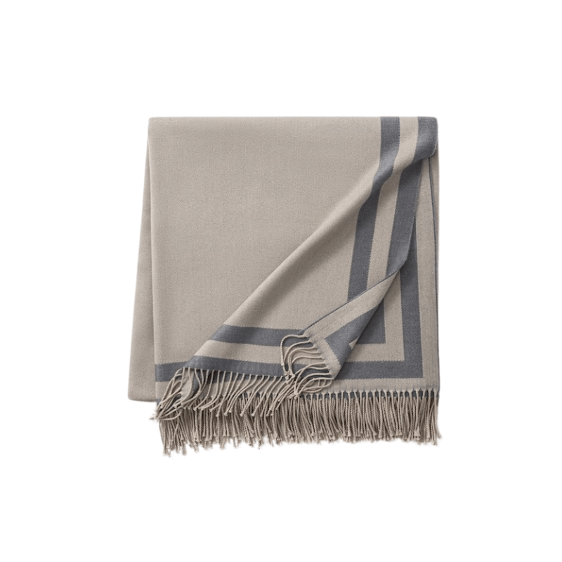Scandia Home Carlyle Slate Throw at Fig Linens and Home - 2