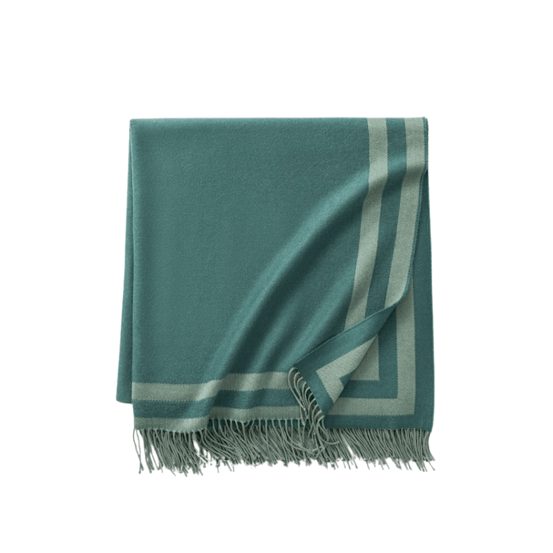 Scandia Home Carlyle Jade Throw at Fig Linens and Home - 2