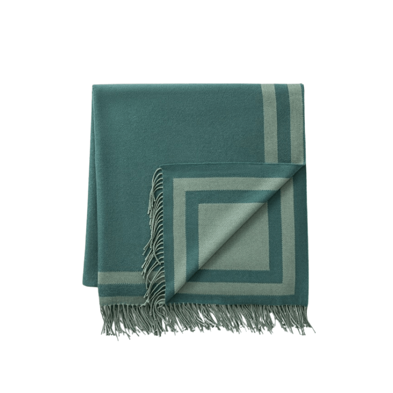 Scandia Home Carlyle Jade Throw at Fig Linens and Home - 1
