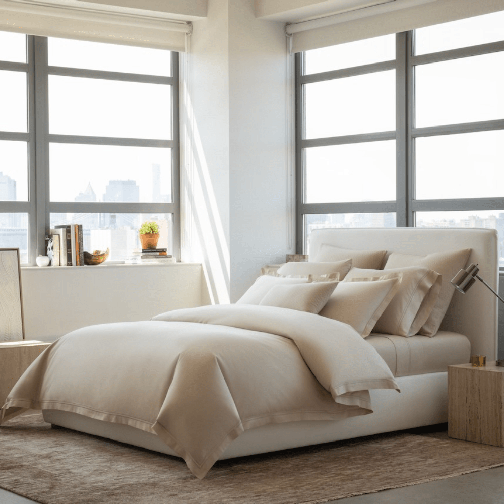 Lucea Sea Island Fawn Bedding by Scandia Home | 100% Cotton Luxury Bed Linens at Fig Linens and Home