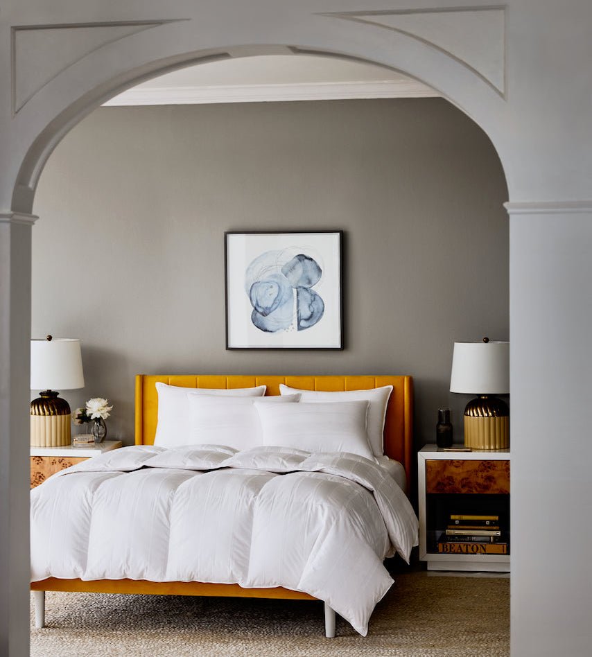 Down Comforter Lifestyle - Lucerne Down Comforter by Scandia Home at Fig Linens and Home 1