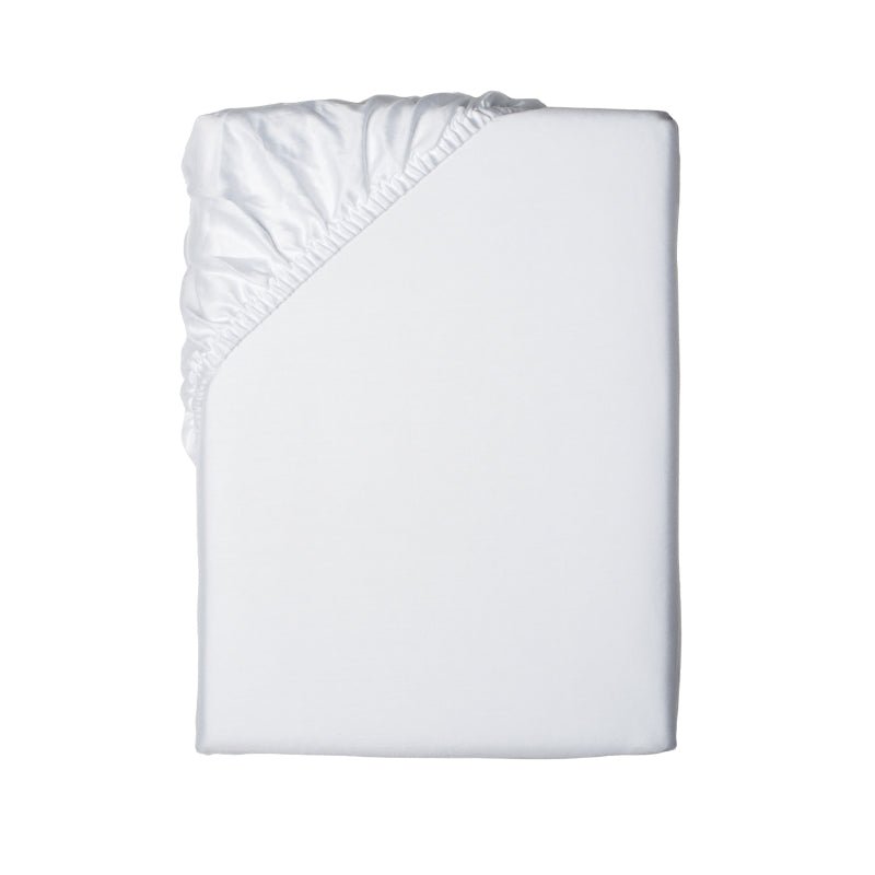 Fitted Sheet - Scandia Home Stresa Fitted Sheets in White at Fig Linens and Home