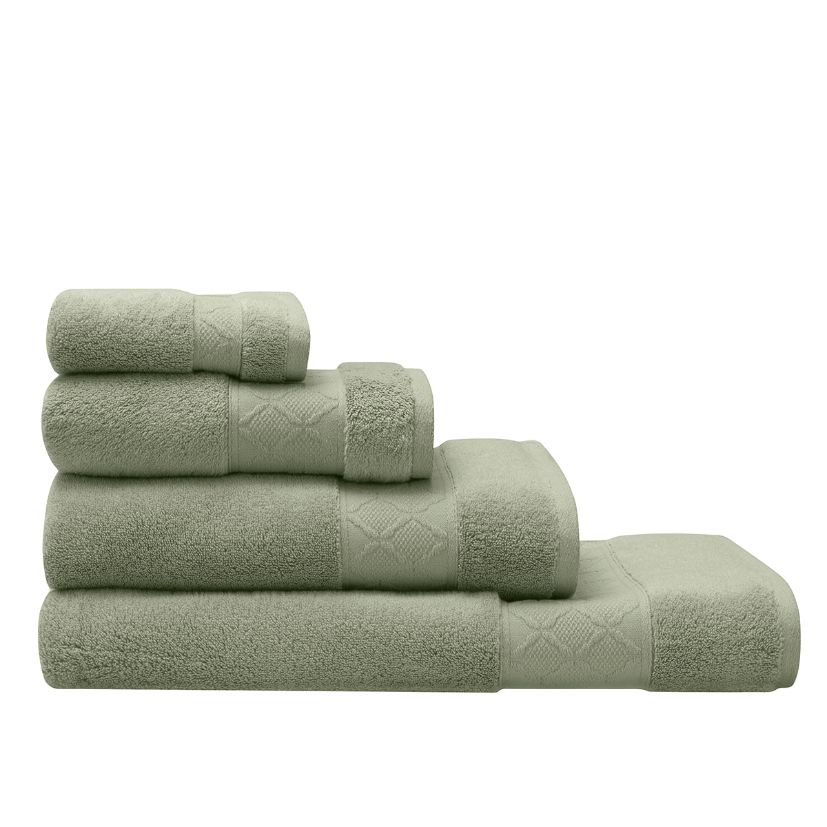 Caresse Green Bath Towel By Le Jacquard Francais