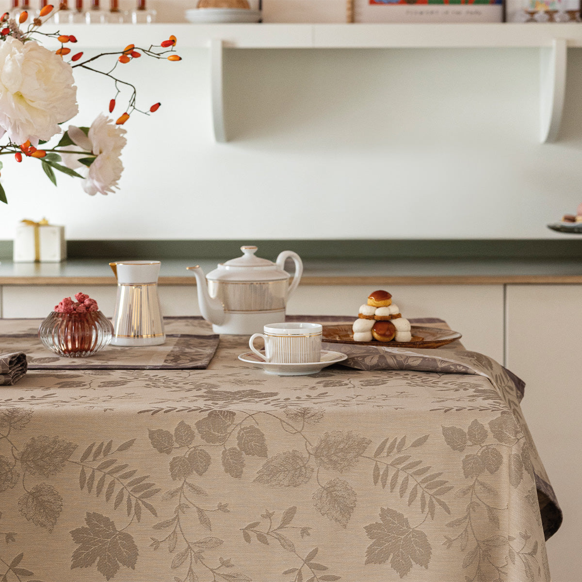 Manor Lane Beige Napkin by Le Jacquard Français