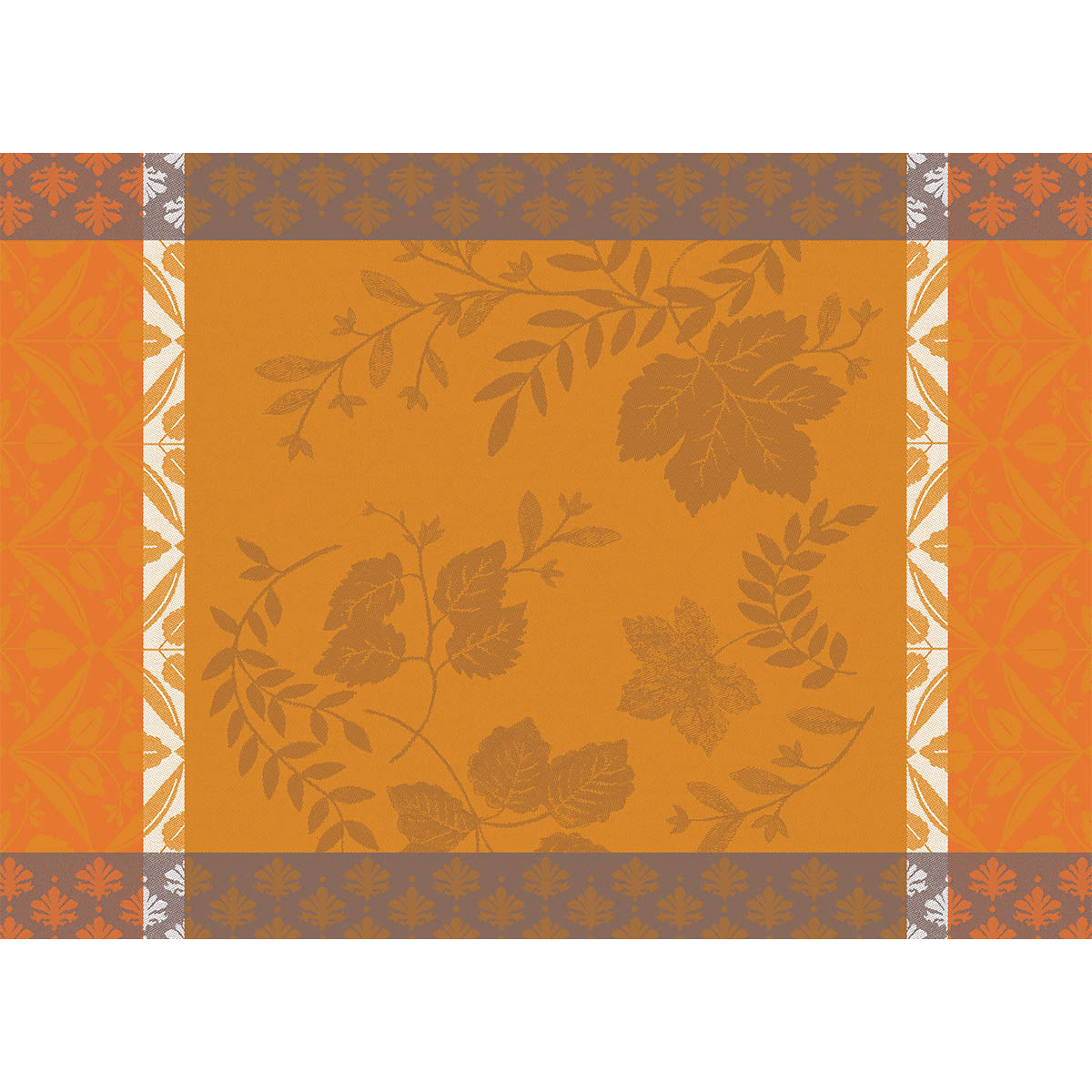 Manor Lane Enduit Orange Coated Placemat by Le Jacquard Français