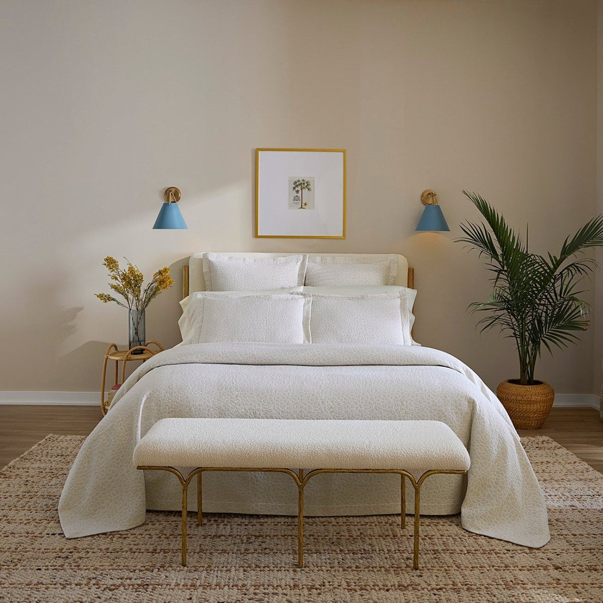 Aurelia Coverlets | Matelasse by Sferra x Scalamandre at Fig Linens and Home 3