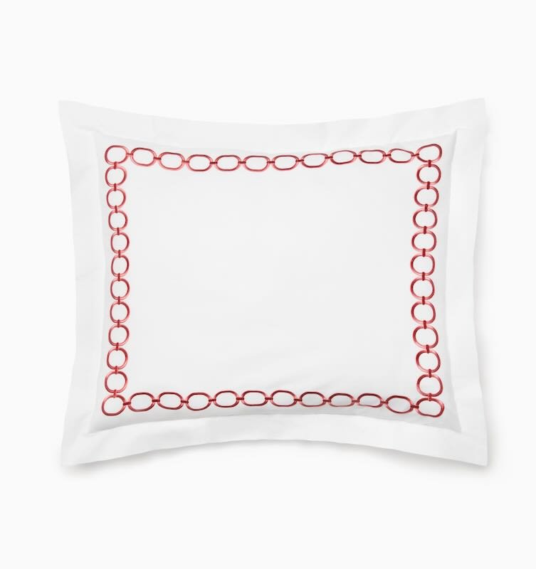 Catena - Continental Sham 26X26 White/Persimmon Sferra