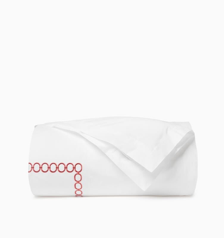 Catena - King Duvet Cover 106X92 White/Persimmon Sferra