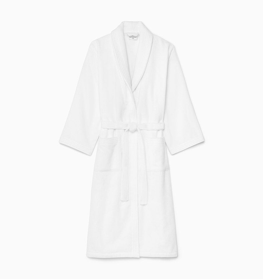 Bath Robe - Sferra Linens Cielo Robe Flat View - Fig Linens and Home