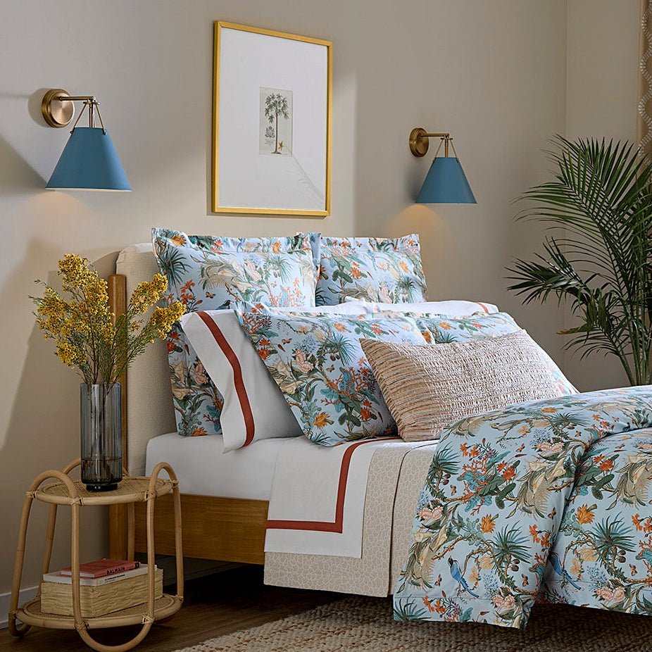 Cinque Terra Sky Blue Bedding by Sferra x Scalamandre - Lifestyle at Fig Linens and Home 5