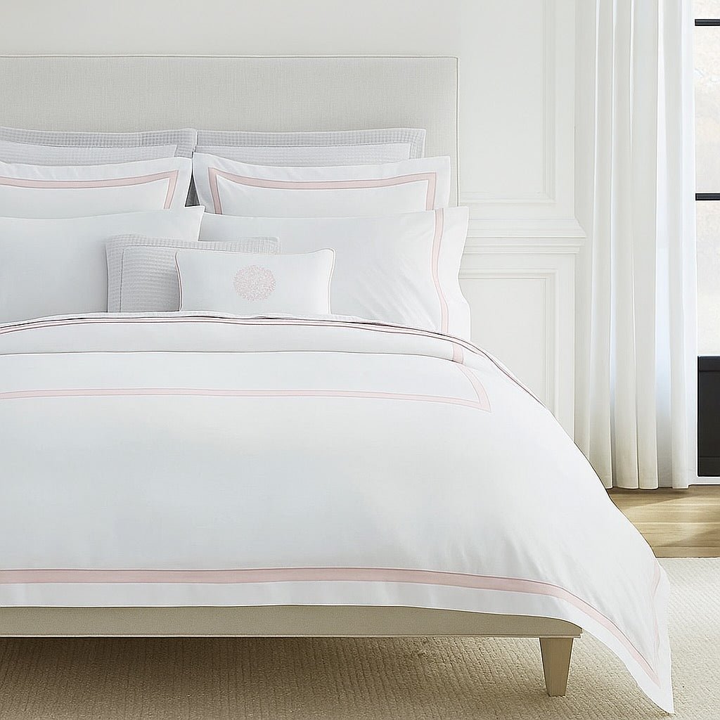 Sferra Estate Bedding in Carnation Pink - Duvets and Bed Sheets at Fig Linens and Home