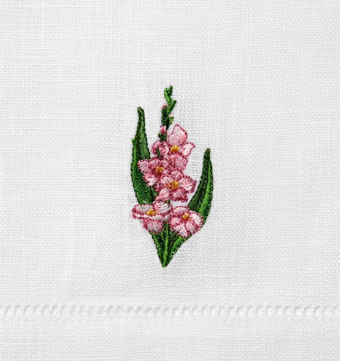 Fiorenza Birthflower Guest Towels - August Gladiolus - Fig Linens and Home