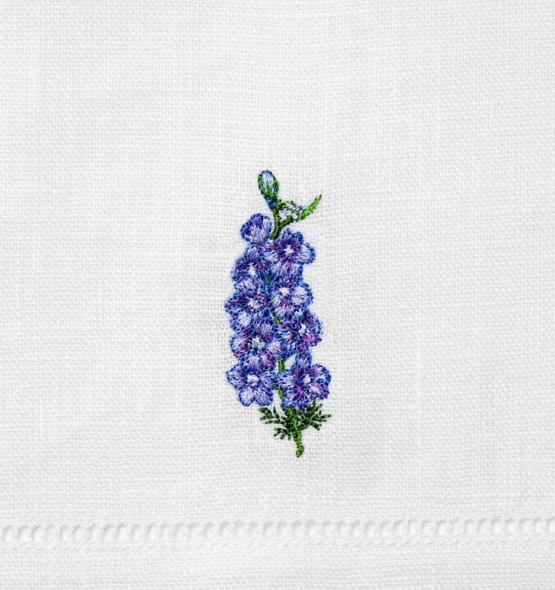 Fiorenza Birthflower Guest Towels - July Larkspur - Fig Linens and Home