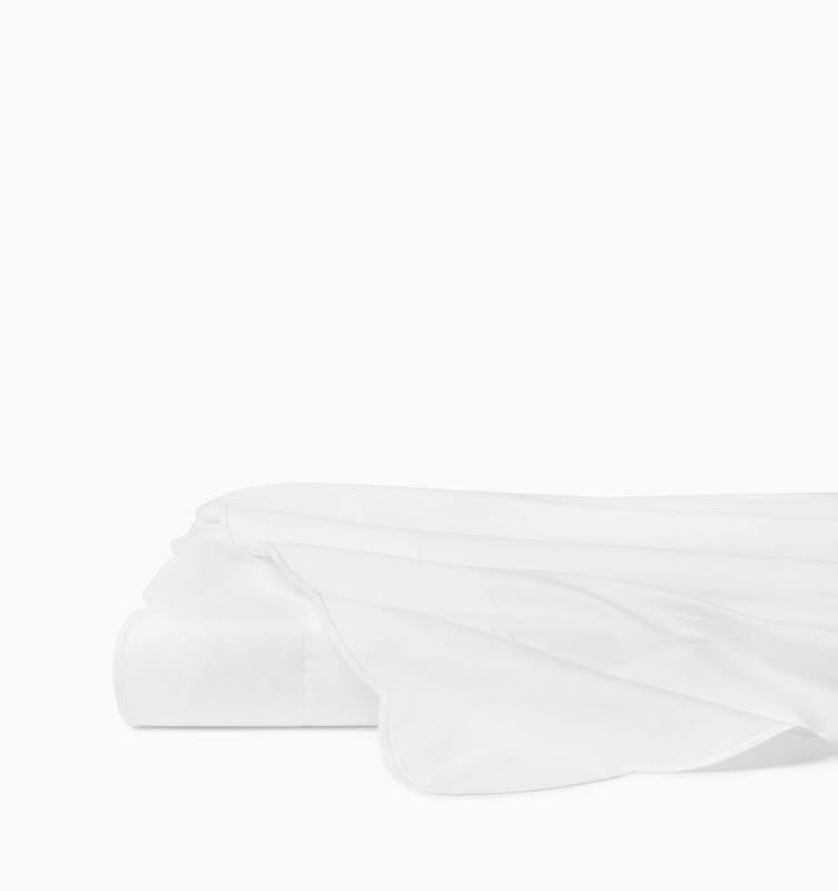 Limana - Full/Queen Flat Sheet 96X114 White/White Sferra