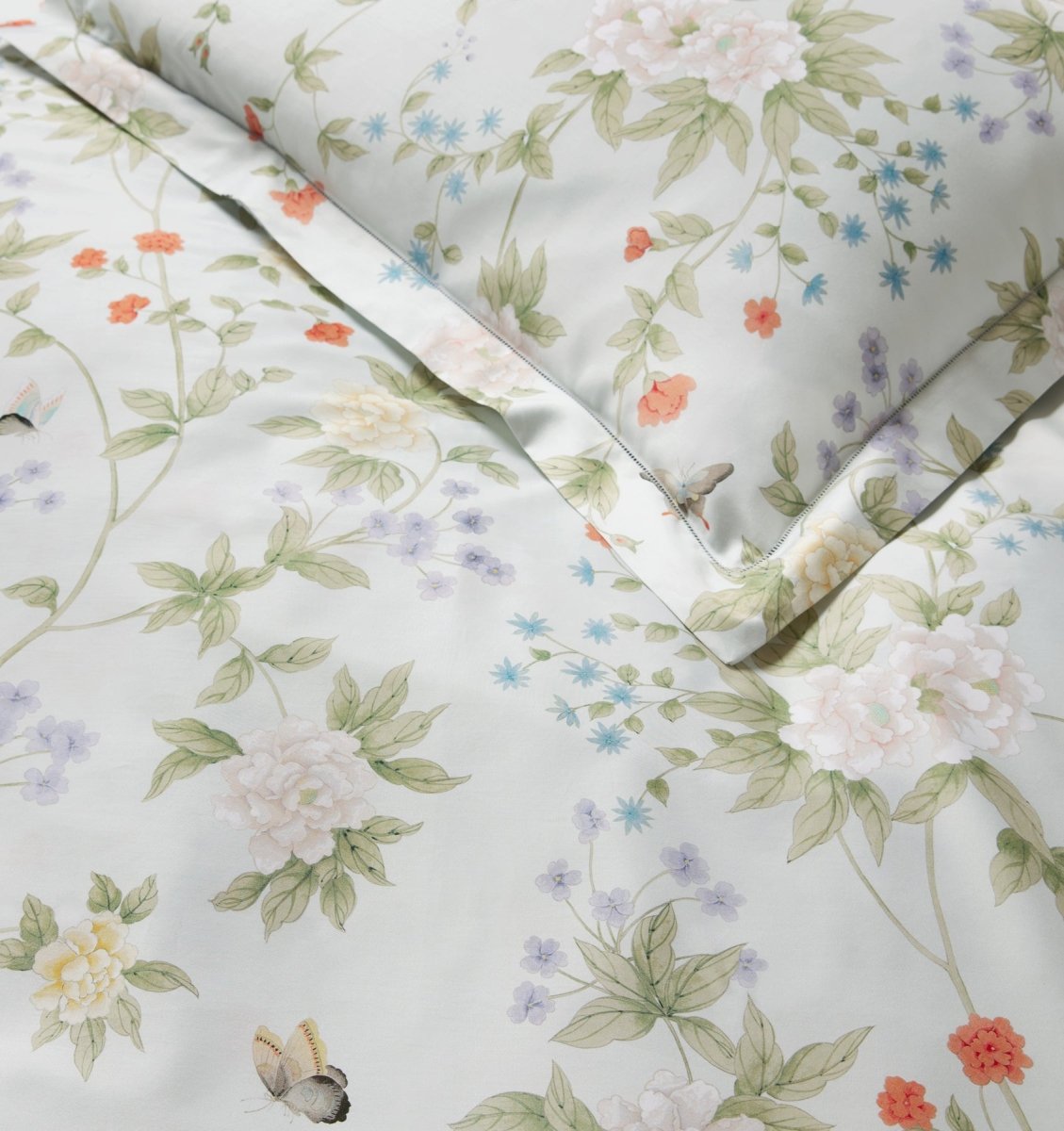 Luoyang Garden Sky Bedding by Sferra x Scalamandré | Duvet Covers and Shams at Fig Linens and Home 2