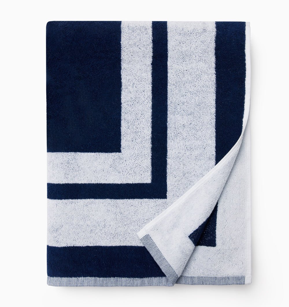 Sferra Mareta Beach Towel in Midnight at Fig Linens and Home - 1