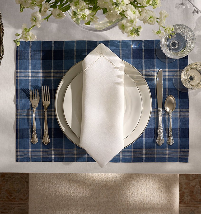 Masseria Placemats by Sferra Linens in Cadet/Navy at Fig Linens and Home - 6