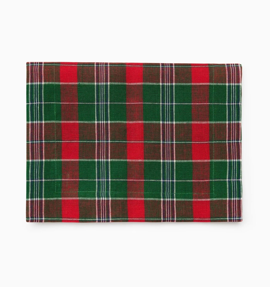 Masseria Table Runner by Sferra Linens in Emerald/Red at Fig Linens and Home - 2