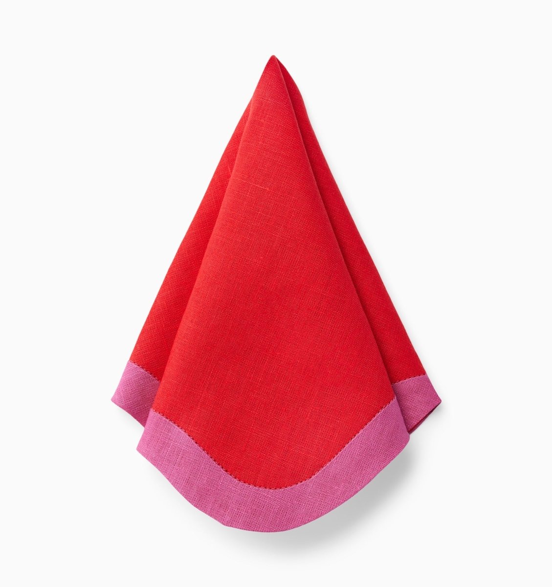 Ondulato Dinner Napkins Set of 4 by Sferra S/4 Dinner Napkin 20X20 POPPY/FLAMINGO at FIG LINENS AND HOME 2